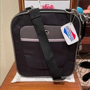 American Tourister Black and Gray Men's Messenger Crossbody Bag